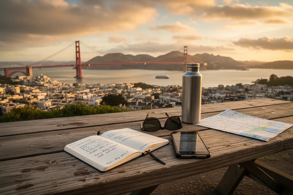 Realistic city scene for epic: A Flexible San Francisco Weekend Plan