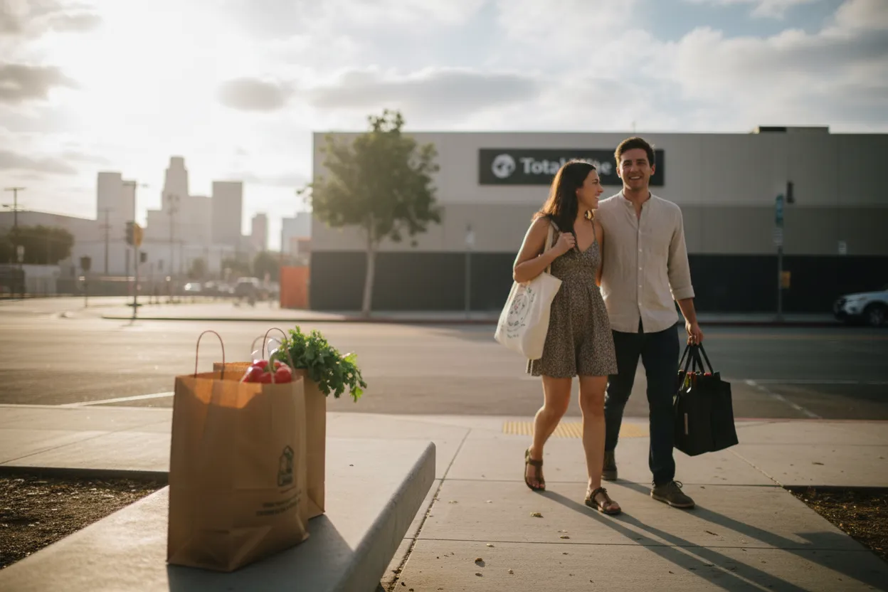 Practical city scene for LA Total Wine Near Me for House Party Prep
