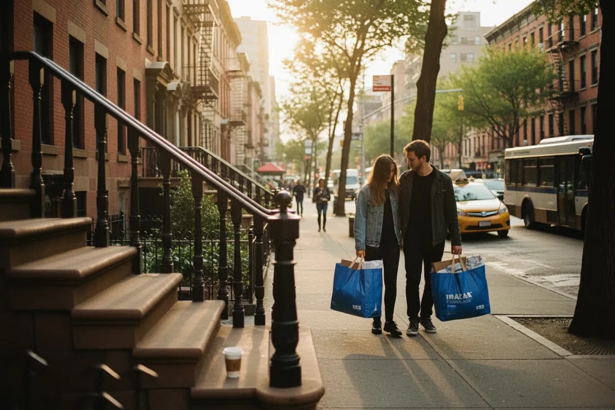 Practical city scene for NYC IKEA Guide for Small Apartment Shopping Trips