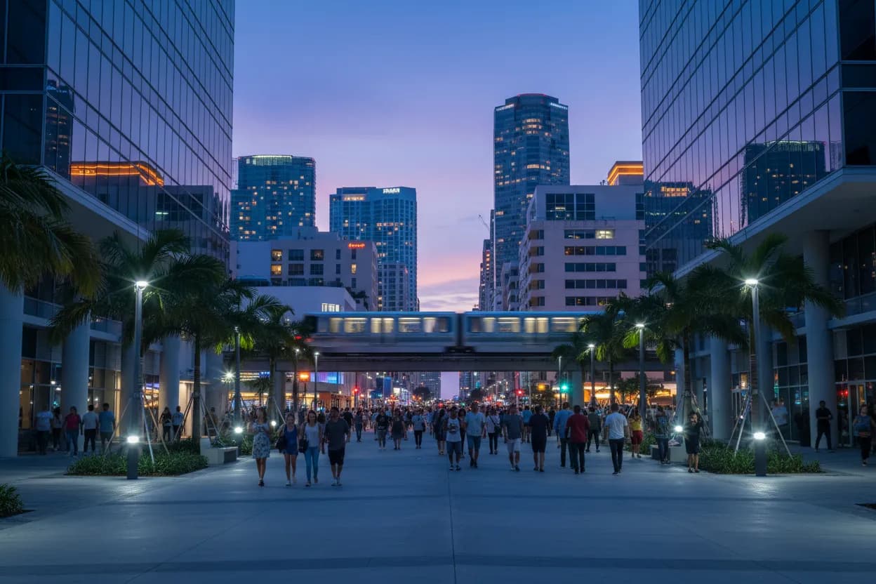 Realistic city scene for jake whisenant climber: A Miami Night Out With Backups