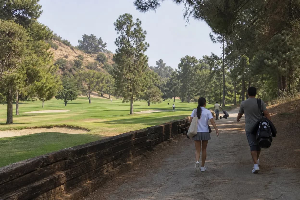 Los Angeles experience scene for wyndham championship Weekend Practice Route Across LA Public Golf Courses