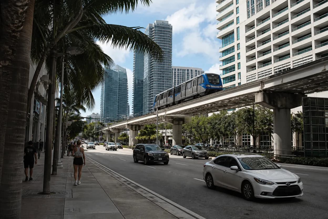 Realistic city scene for mercury vs dream: A Low-Stress Miami Weekend Route