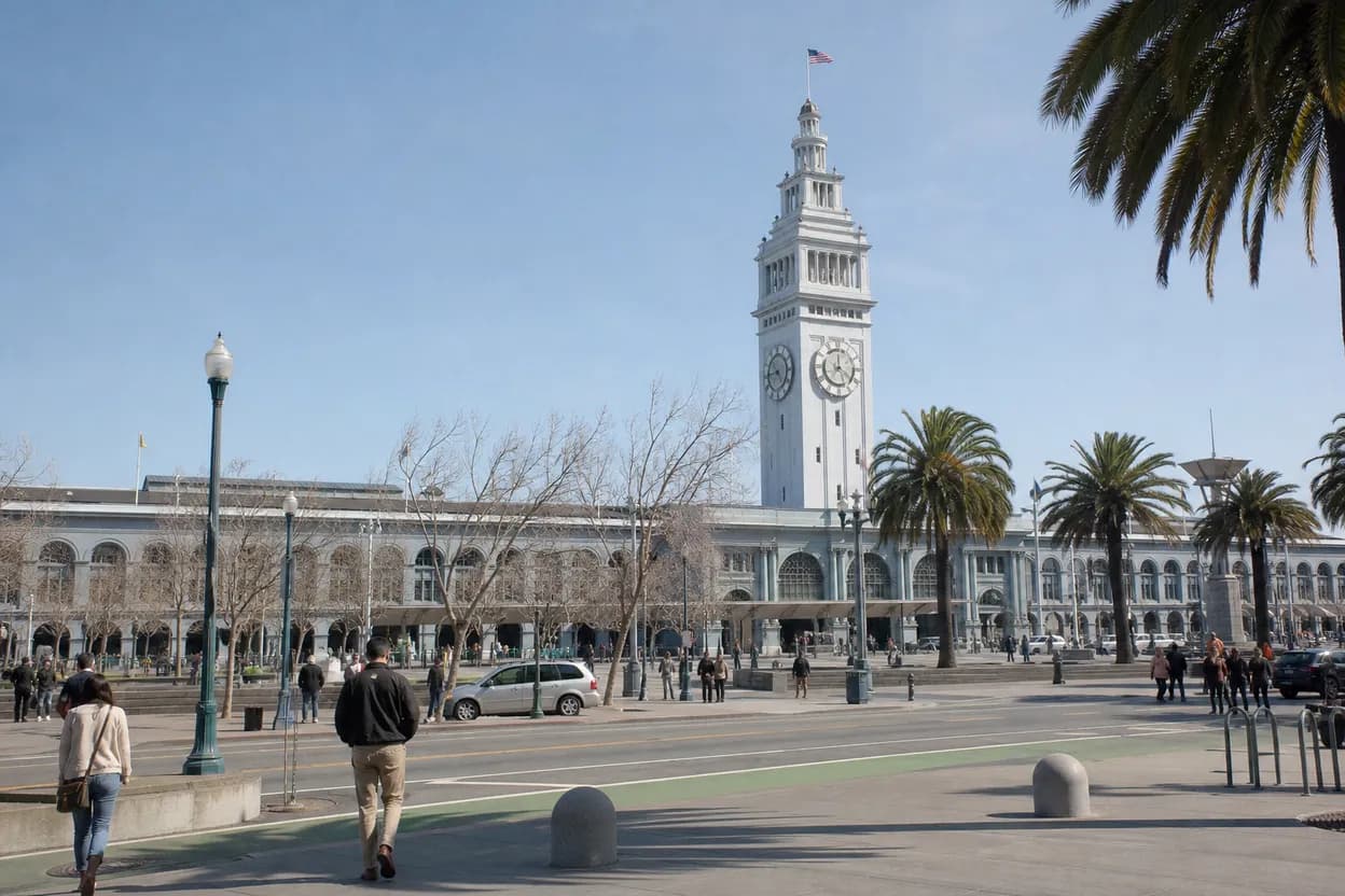 Cover scene for minnie driver in San Francisco: Ferry Building to North Beach walk