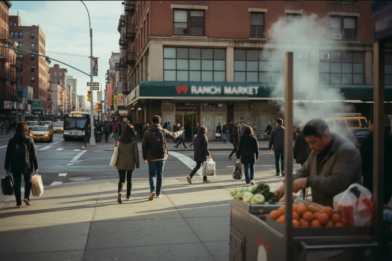 Practical city scene for 99 Ranch Market Near NYC: Asian Grocery Trip Guide