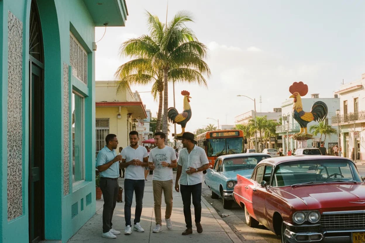 Realistic city scene for telegram: A Practical Miami Neighborhood and Transit Guide