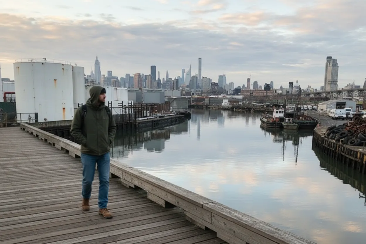 NYC experience scene for Newtown Creek Nature Walk for a Weird Waterfront Loop Before Dinner