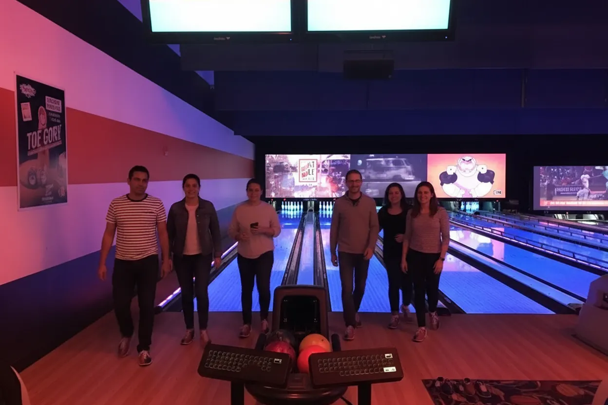NYC experience scene for Chelsea Piers Bowling for a Rainy Team Night When Athletic Skill Splits