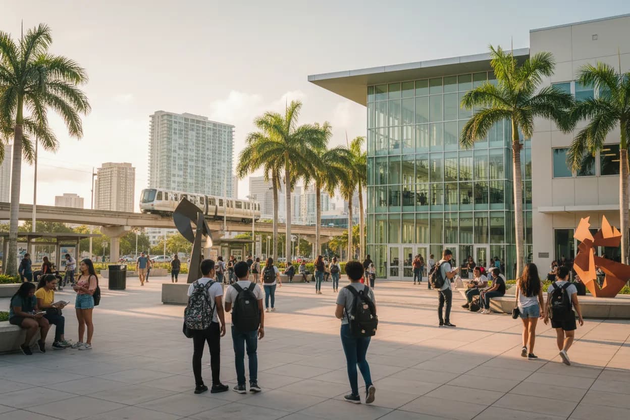 Realistic city scene for ilhan omar: A Miami Learning and Research Route