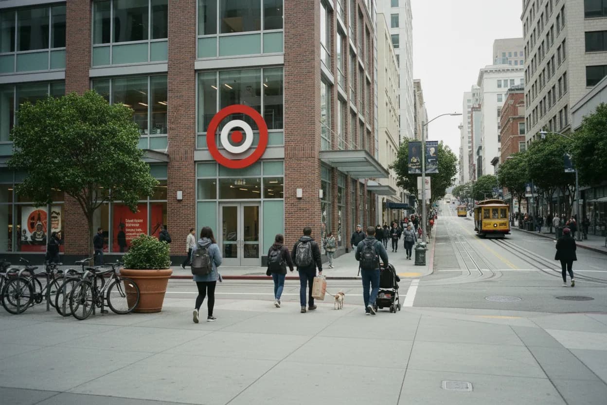 Realistic San Francisco scene for SF Target Near Me for Apartment Essentials and Errands