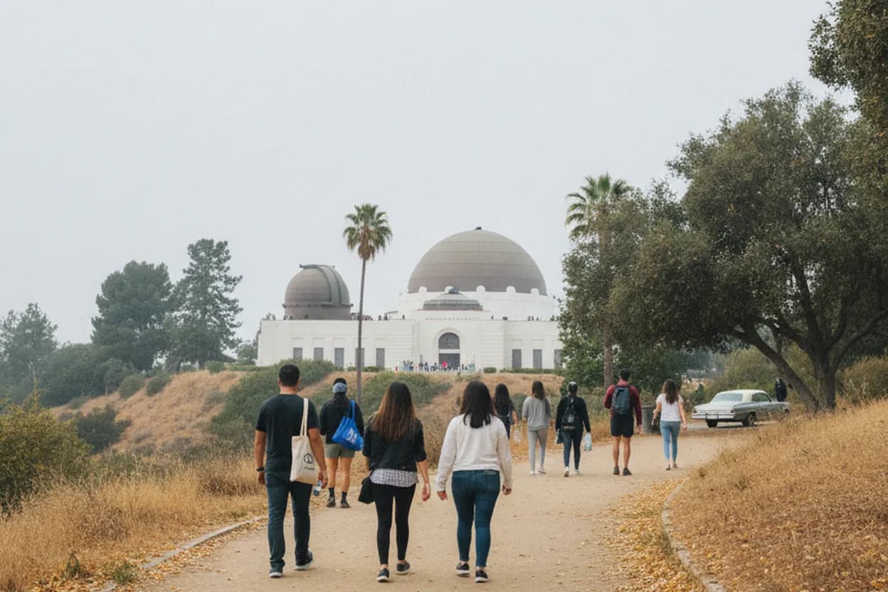 Los Angeles experience scene for troy melton Name Verification Walk at Griffith Observatory