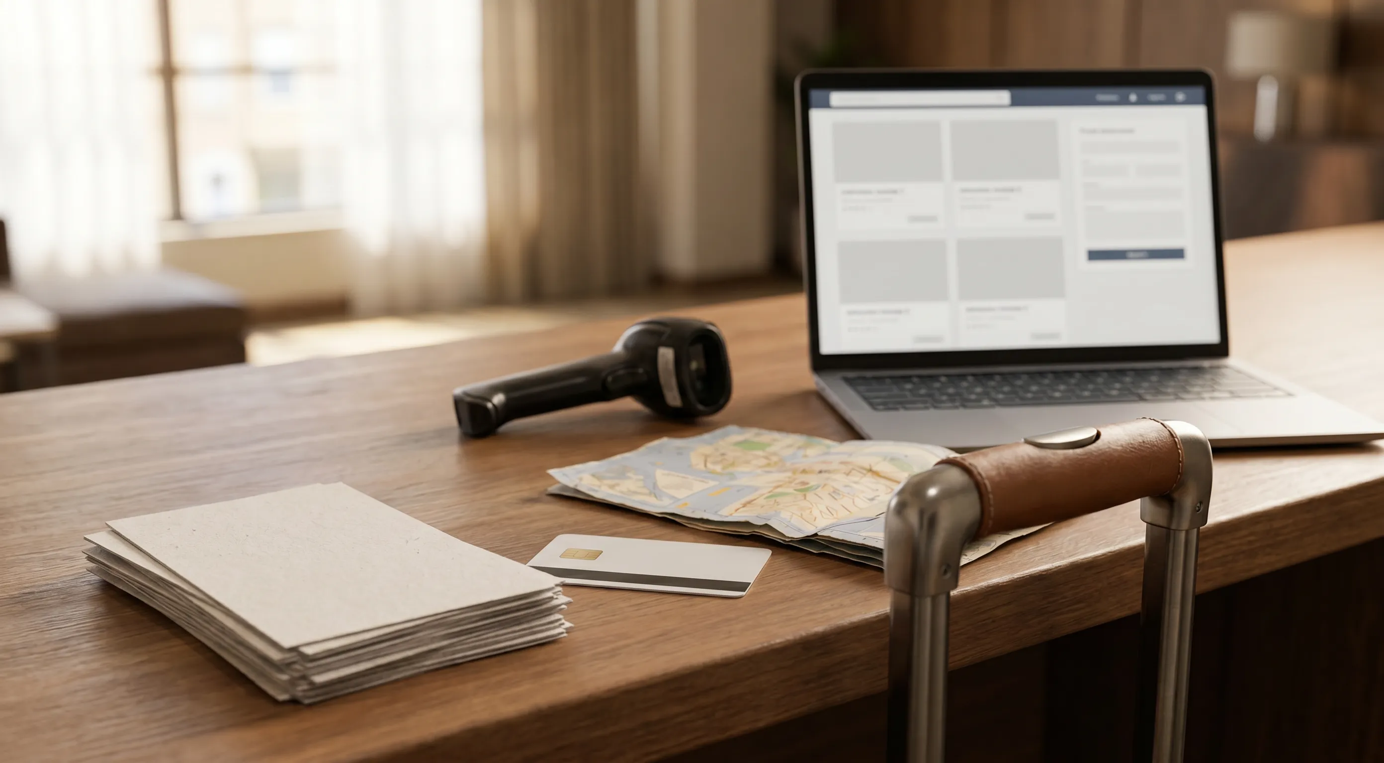 Textless conceptual split-screen comparison of a travel marketplace and Karpo iMessage city planning