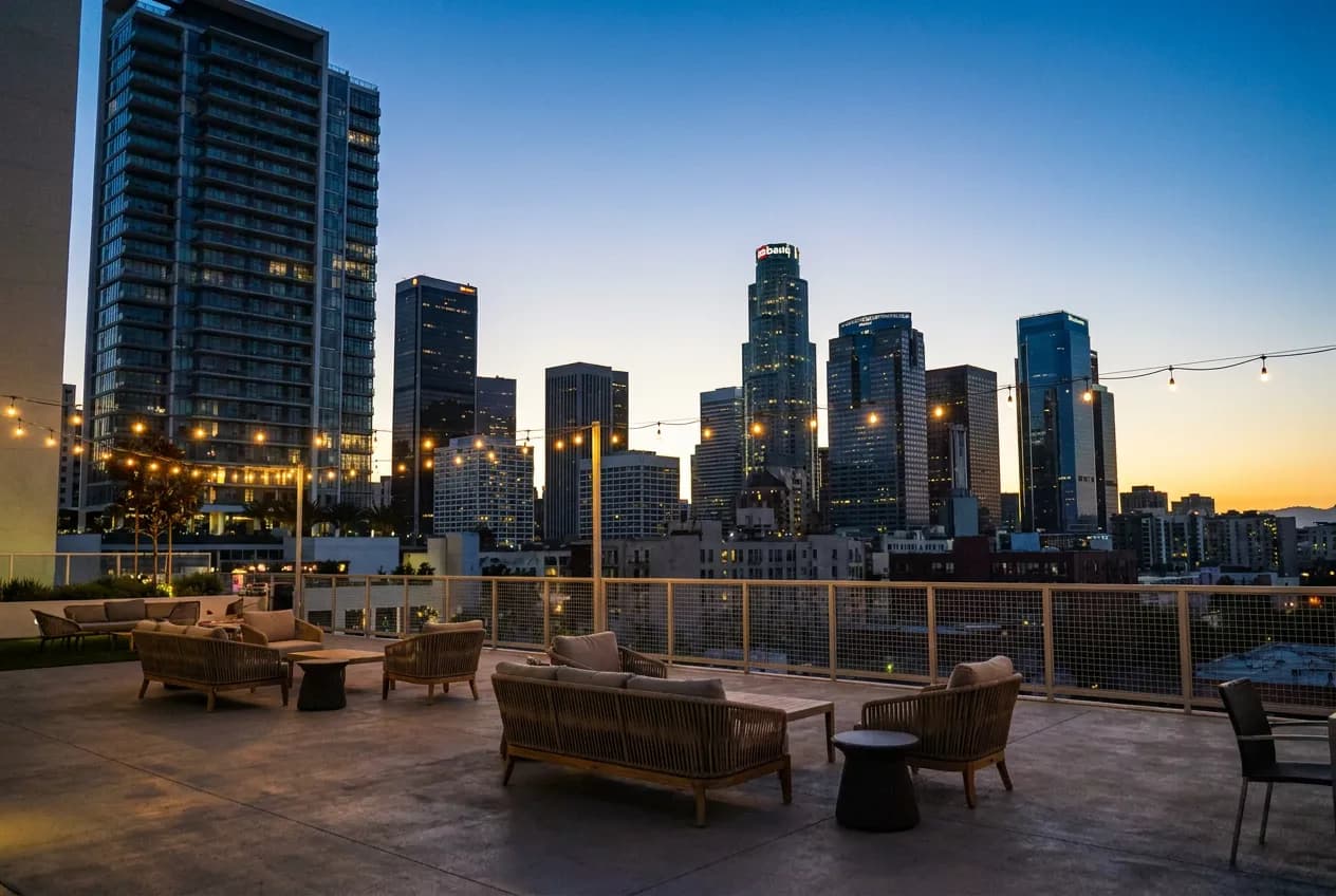 Rooftop Cinema Club in Downtown, Los Angeles — cover photograph