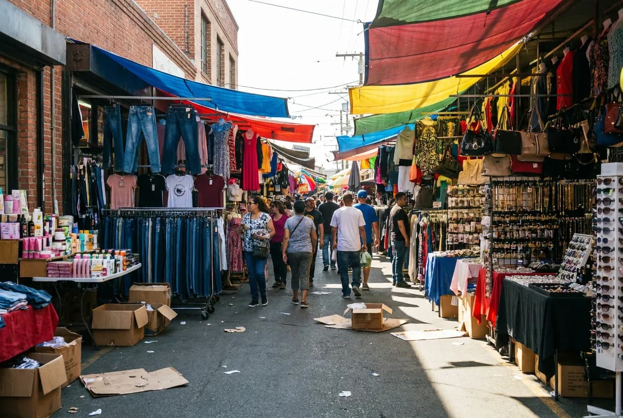 The Santee Alley in Downtown (Fashion District), Los Angeles — cover photograph