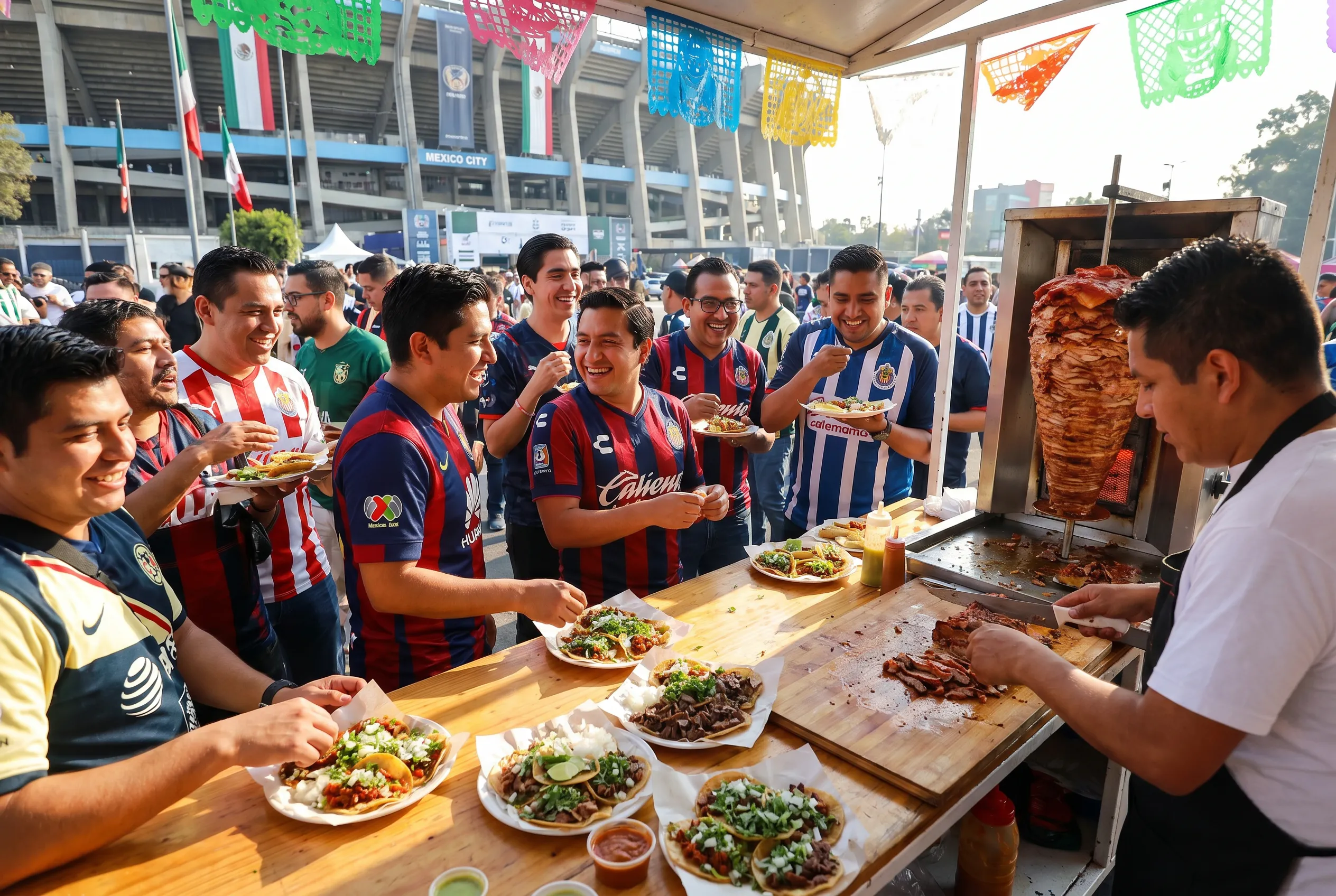 World Cup supporters navigating Mexico City during match day.