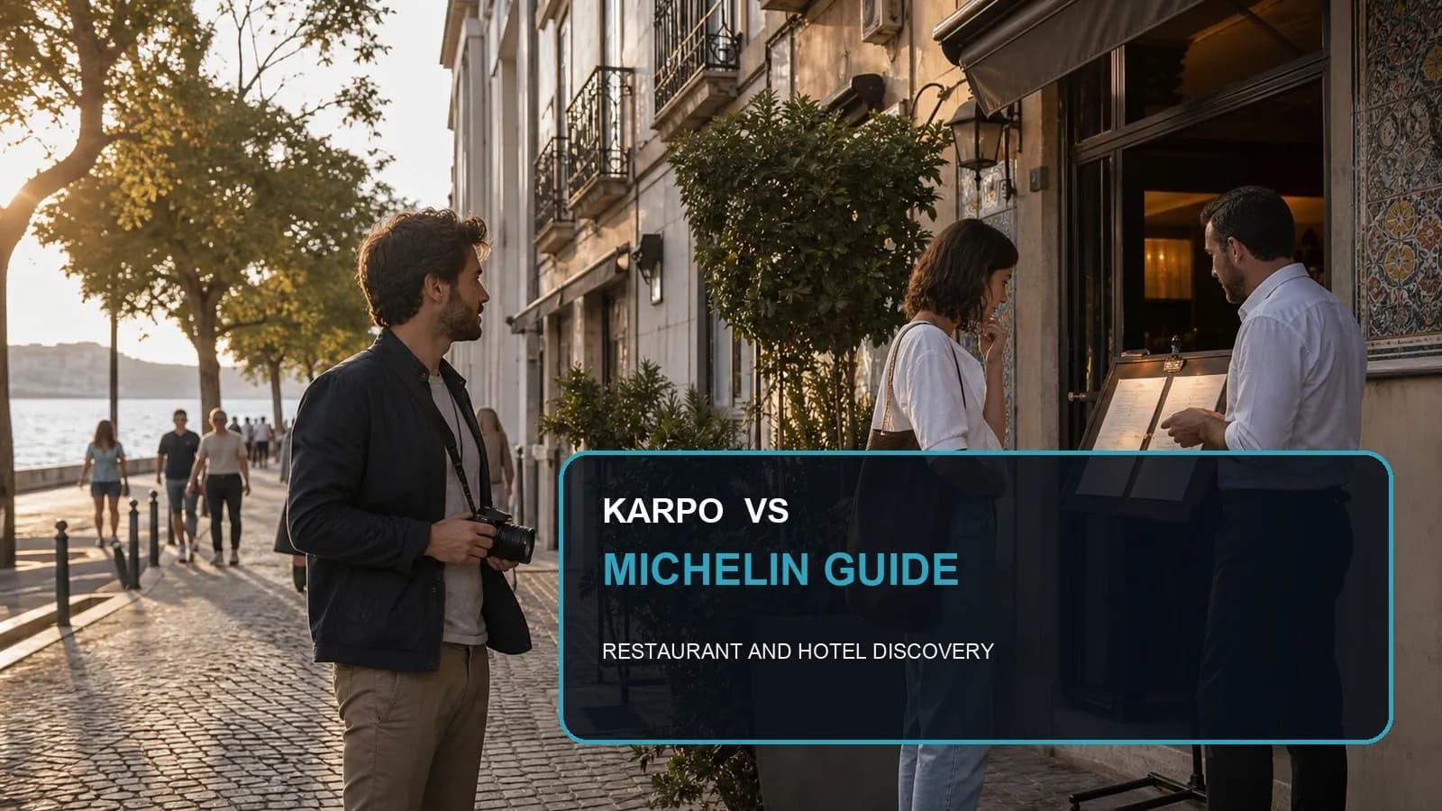 Karpo versus MICHELIN Guide in a photorealistic editorial comparison.