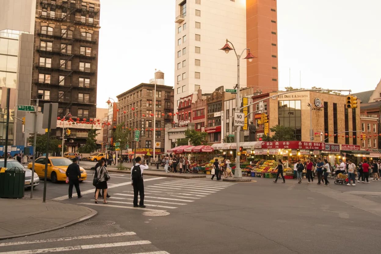 Chinatown street near the Bowery for a noodle crawl
