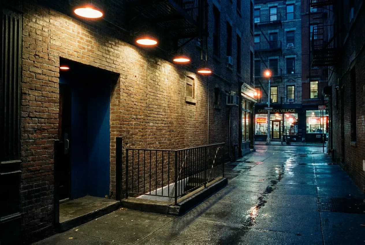 Comedy Cellar in Greenwich Village, New York City — cover photograph