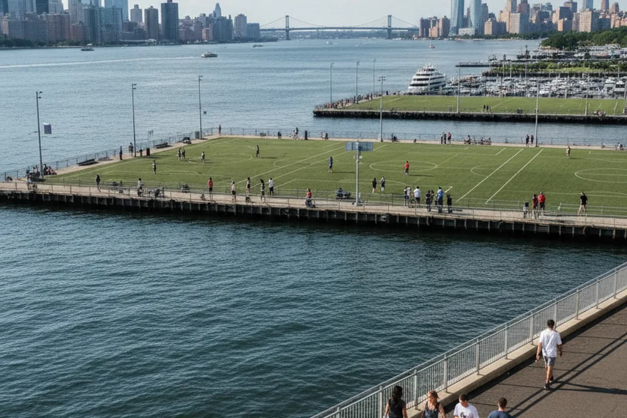 New York City experience scene for Uncovering the Nomad Marvel: A Guide to NYC's Mobile Sports Venues