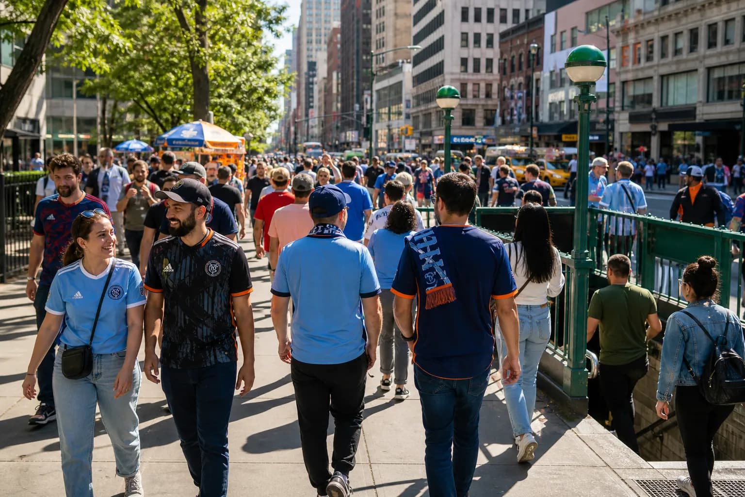 Soccer fans leaving a watch party with a calm exit plan