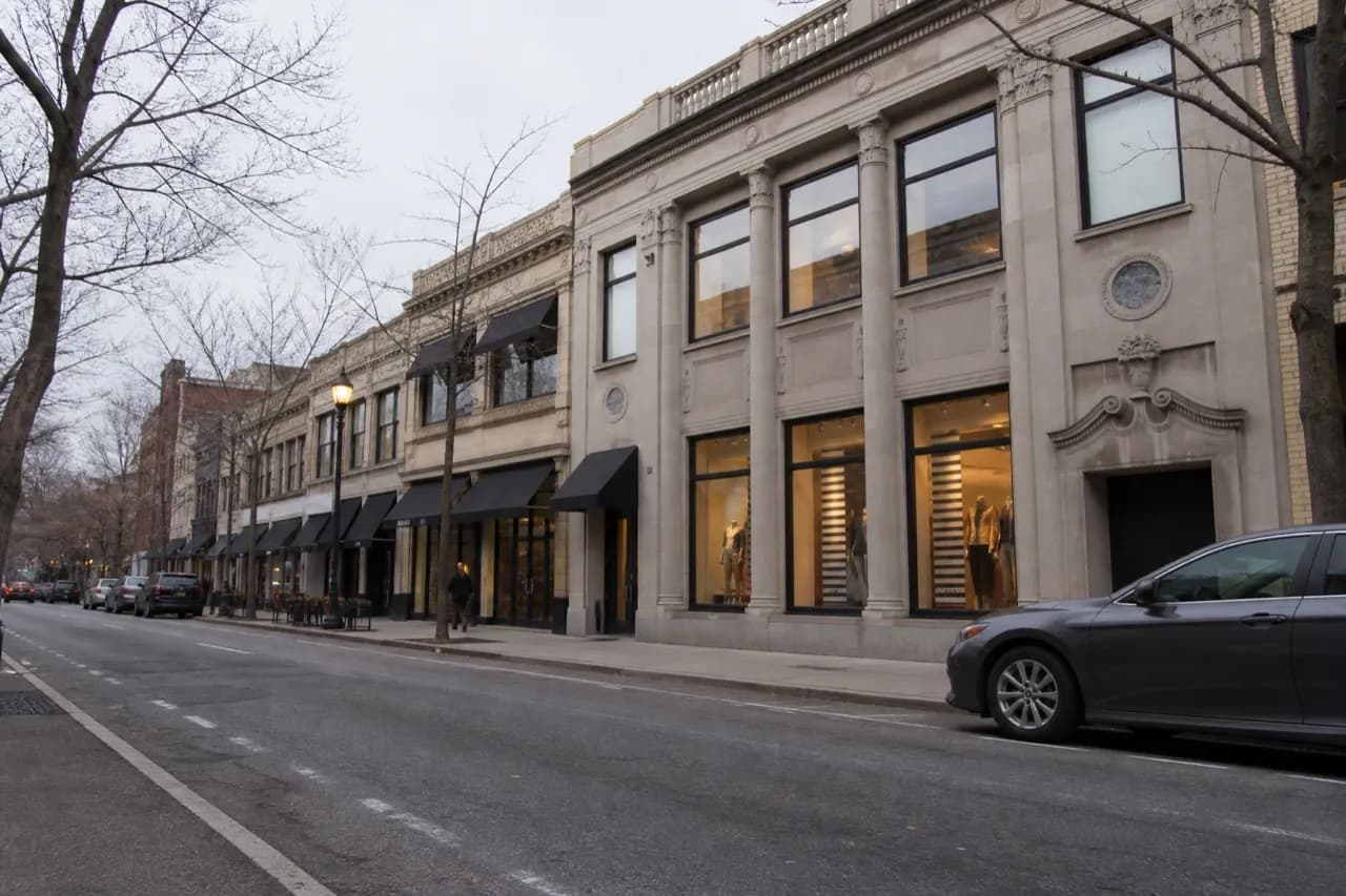 West Village side street with low buildings and shopfronts