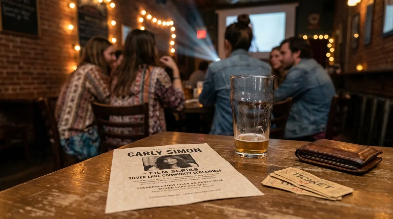 Cozy listening room with vintage audio equipment and comfortable seating for small-group Carly Simon vinyl sessions in Los Angeles