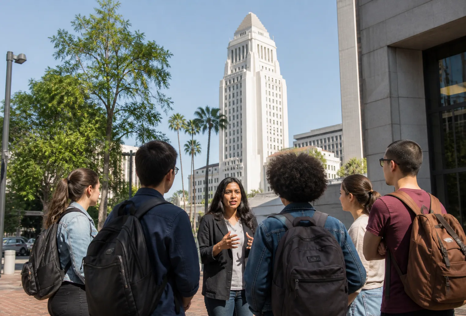 Local scene for James B. Comey Career Context: LA Civic Center Legal History Walking Map in Los Angeles