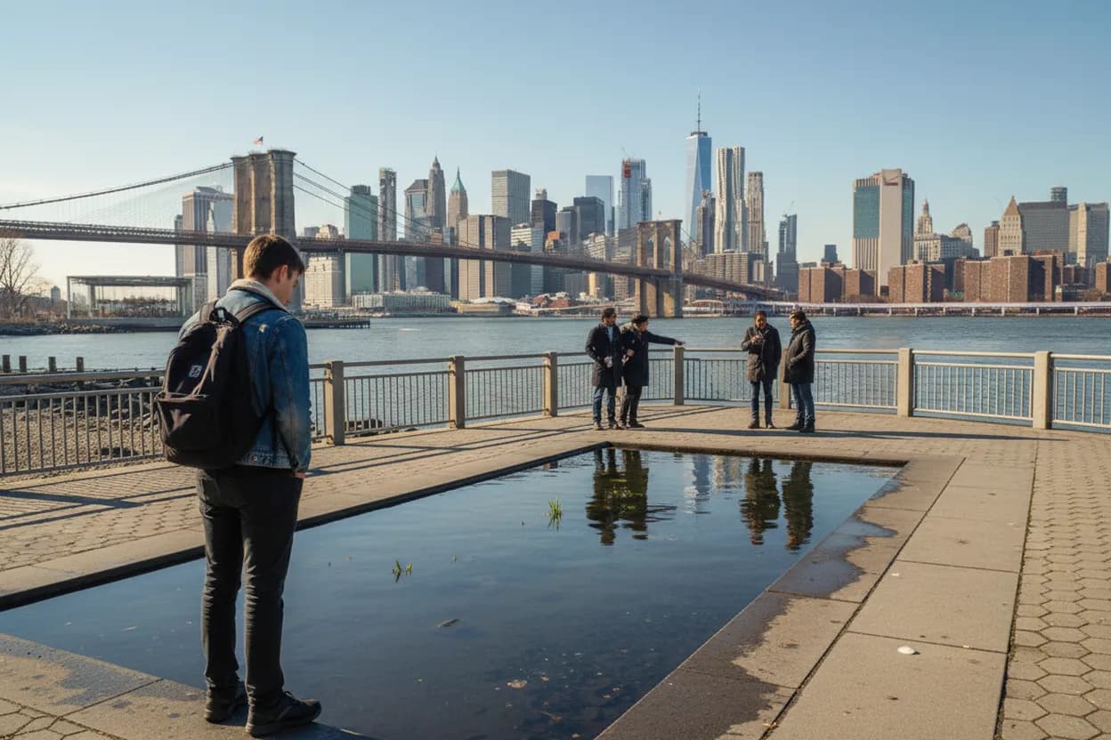 NYC experience scene for Brooklyn Bridge Park Plankton Exploration When Kids Want Water Science, Not Another Playground