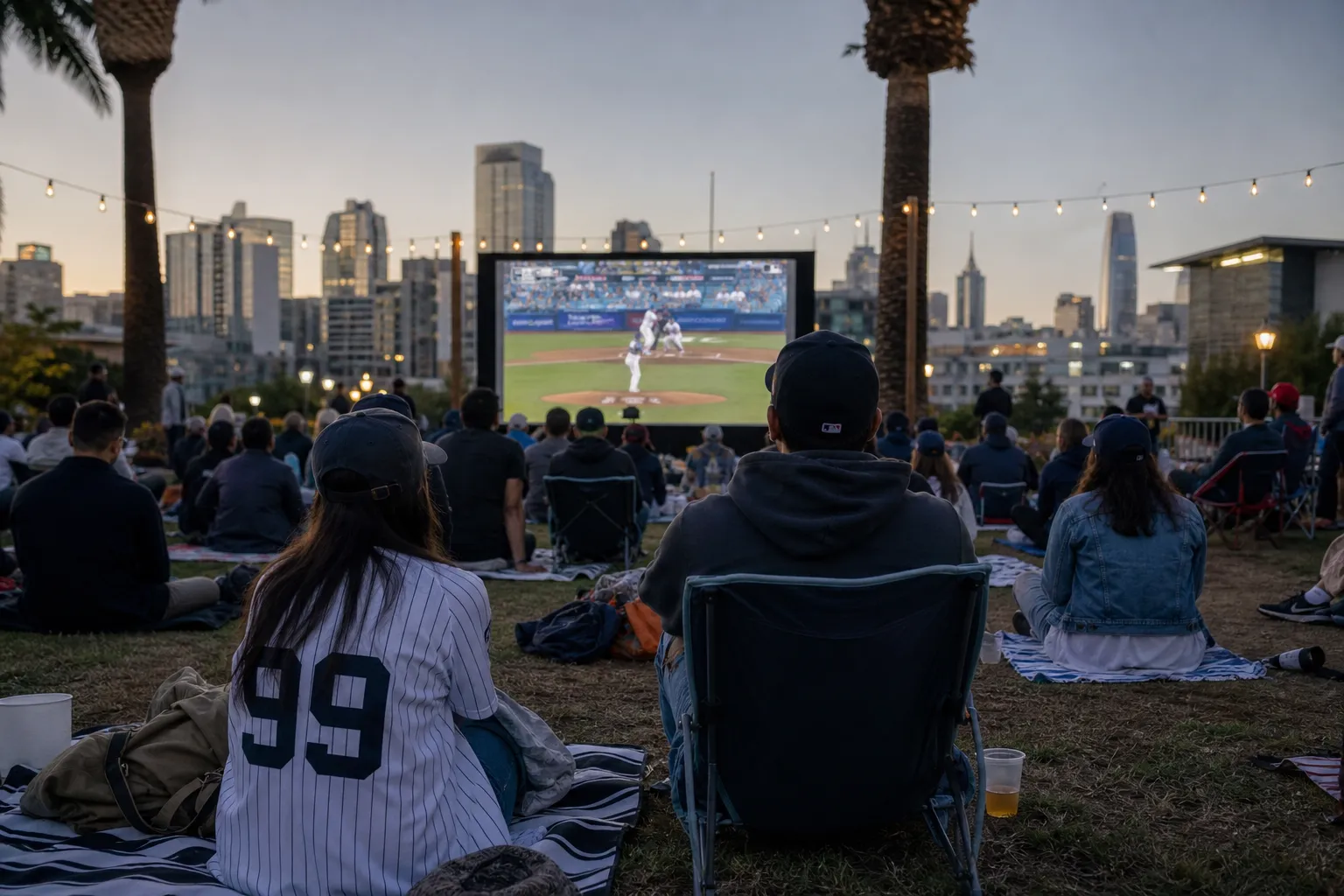 Editorial detail for Yankees Game Free Outdoor Screening: SF Plaza Projector Event Calendar Verification in San Francisco