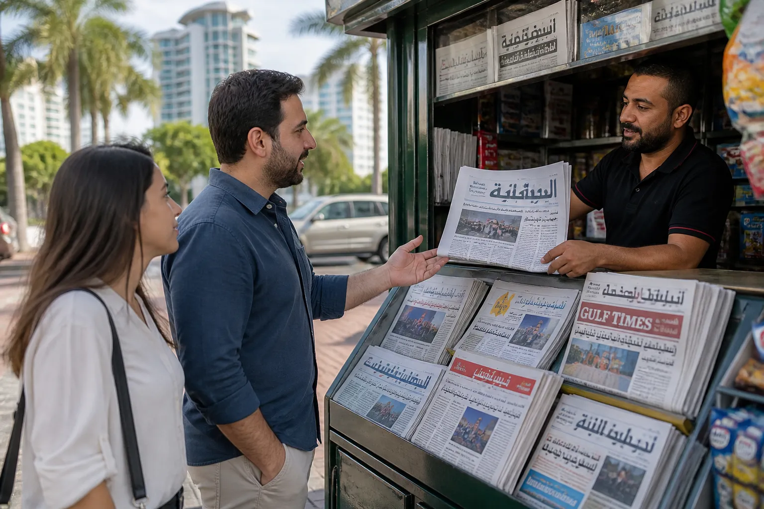 Cover for Qatar International News: Miami Neighborhood Multilingual Newsstand Market Price Comparison in Miami