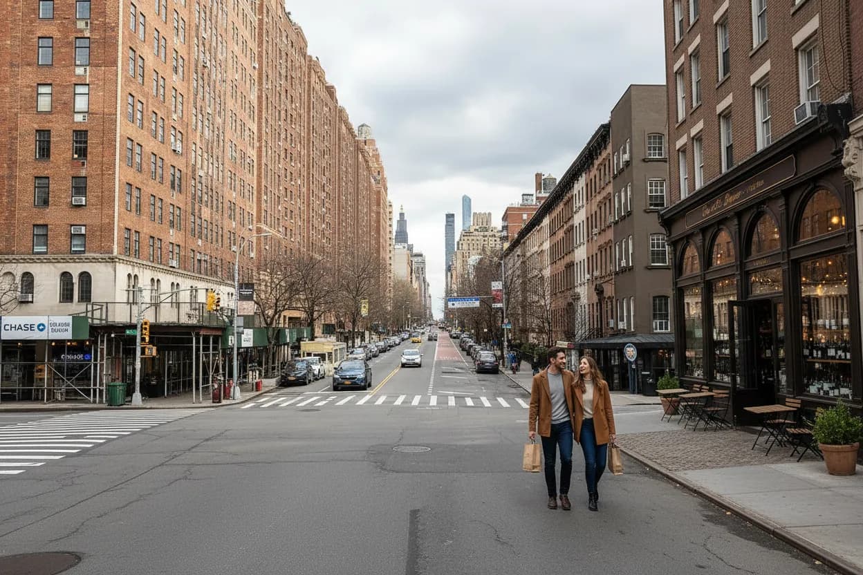 Photorealistic editorial scene for Lower Manhattan Wine Dates That Feel Relaxed Not Overplanned in New York City.