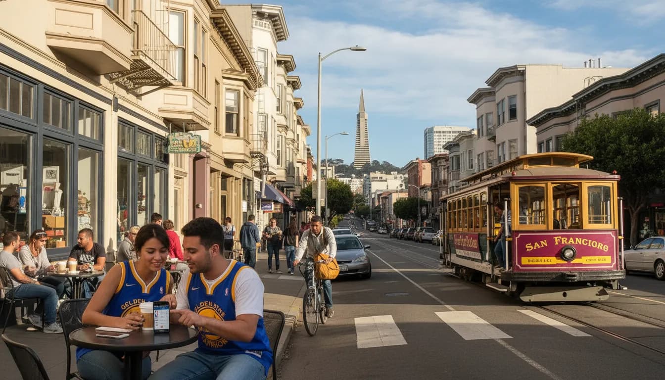 Photorealistic editorial scene for How to Plan Around the NBA Schedule in San Francisco in San Francisco.