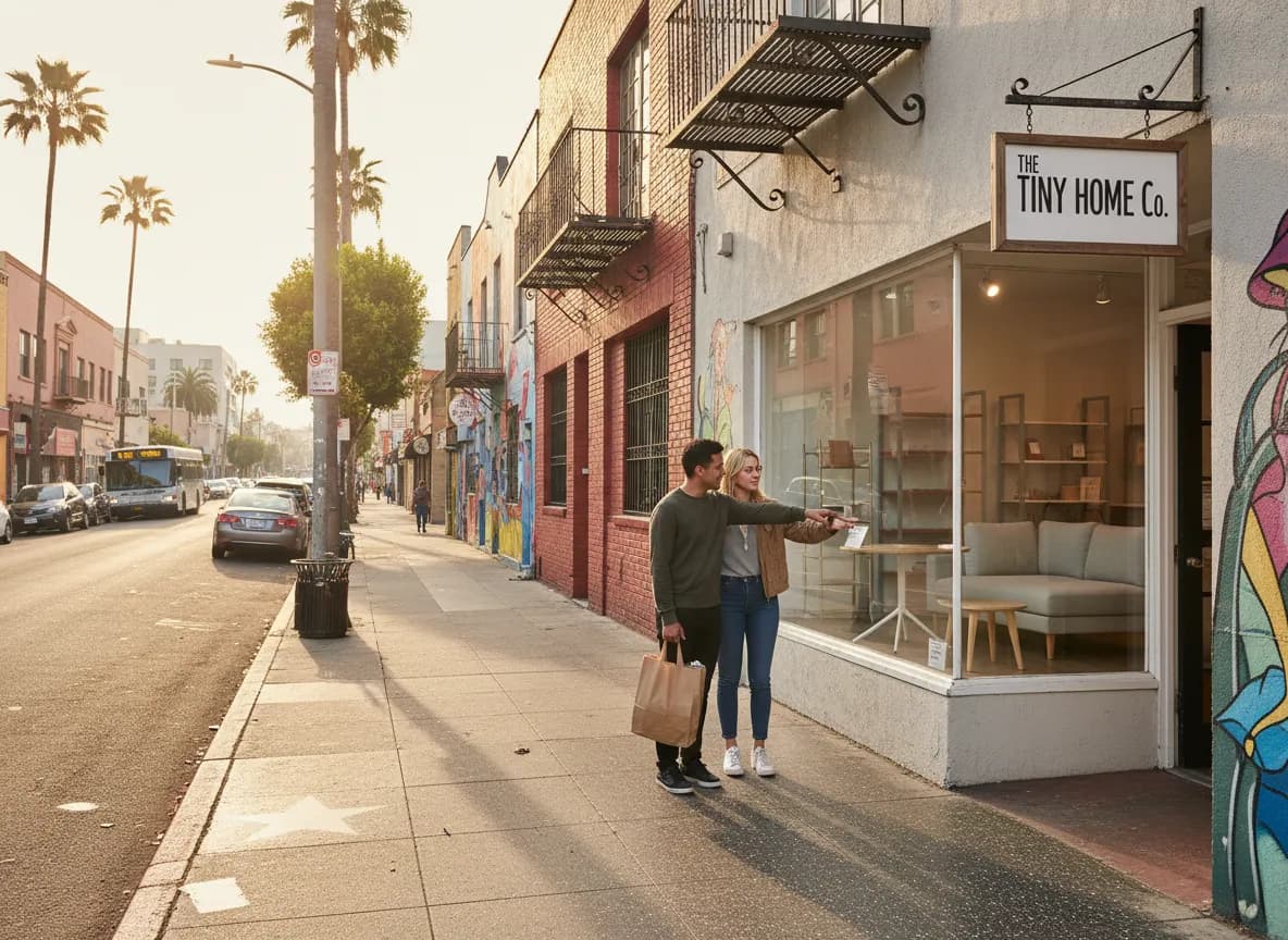 Photorealistic editorial scene for IKEA Alternatives Near West LA for Small-Space Furniture in Los Angeles.