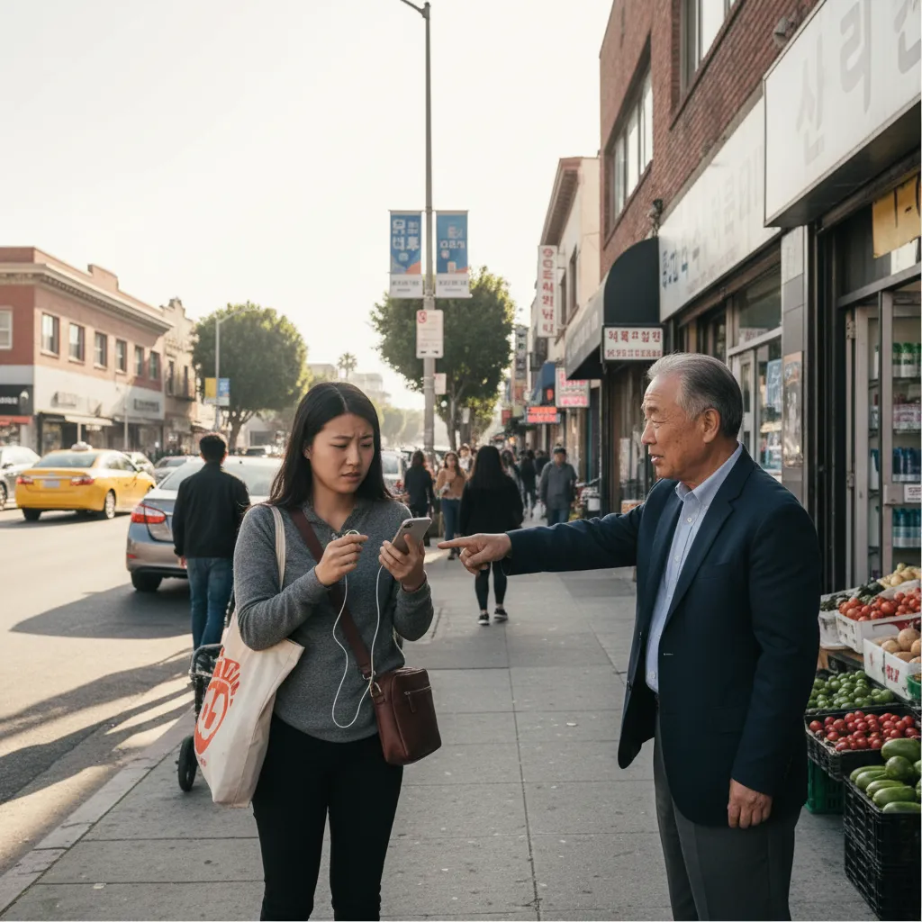 Photorealistic editorial scene for Koreatown Travel Essentials You Can Replace the Same Day Guide in Los Angeles.