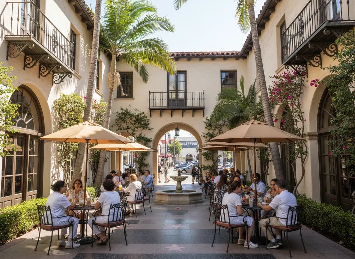 Photorealistic editorial scene for Heat-Safe Afternoon Plans Around Hollywood in Los Angeles in Los Angeles.