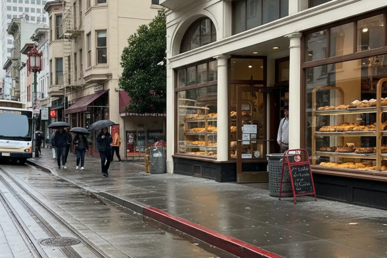 Editorial detail for San Francisco Coffee & Dessert Spots with a Big U Shaped Croissant