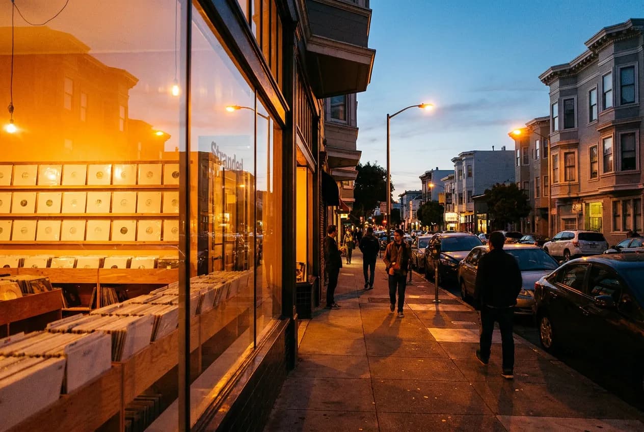 Stranded Records in Mission, San Francisco — cover photograph