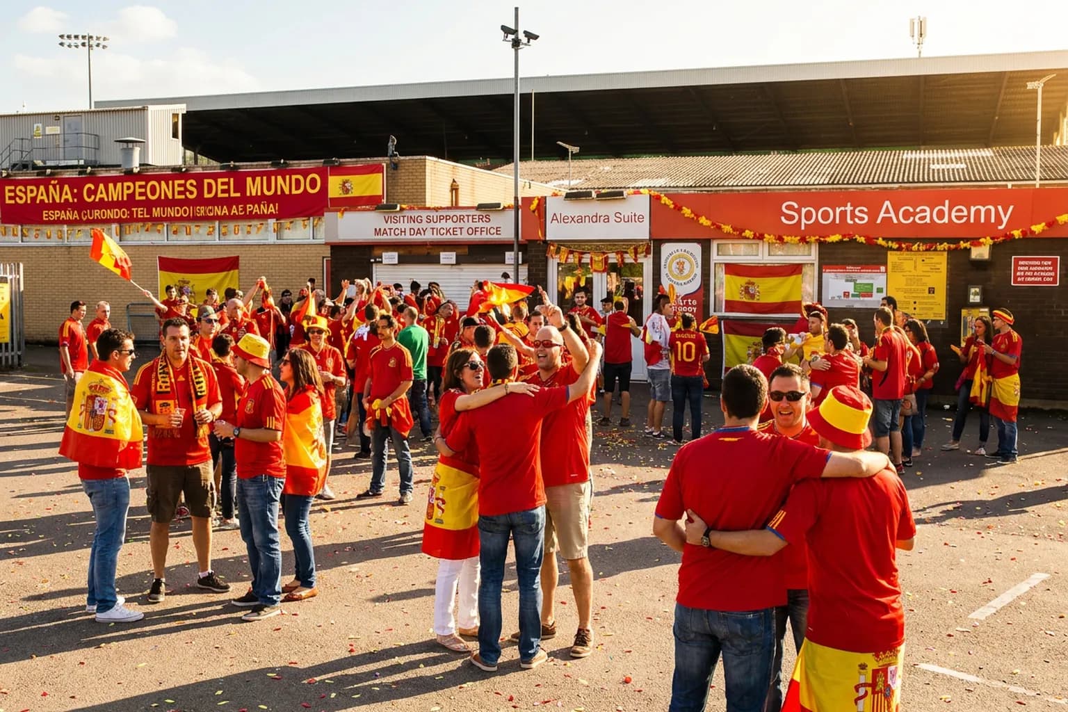 World Cup supporters navigating East Rutherford · New York City · North America during match day.