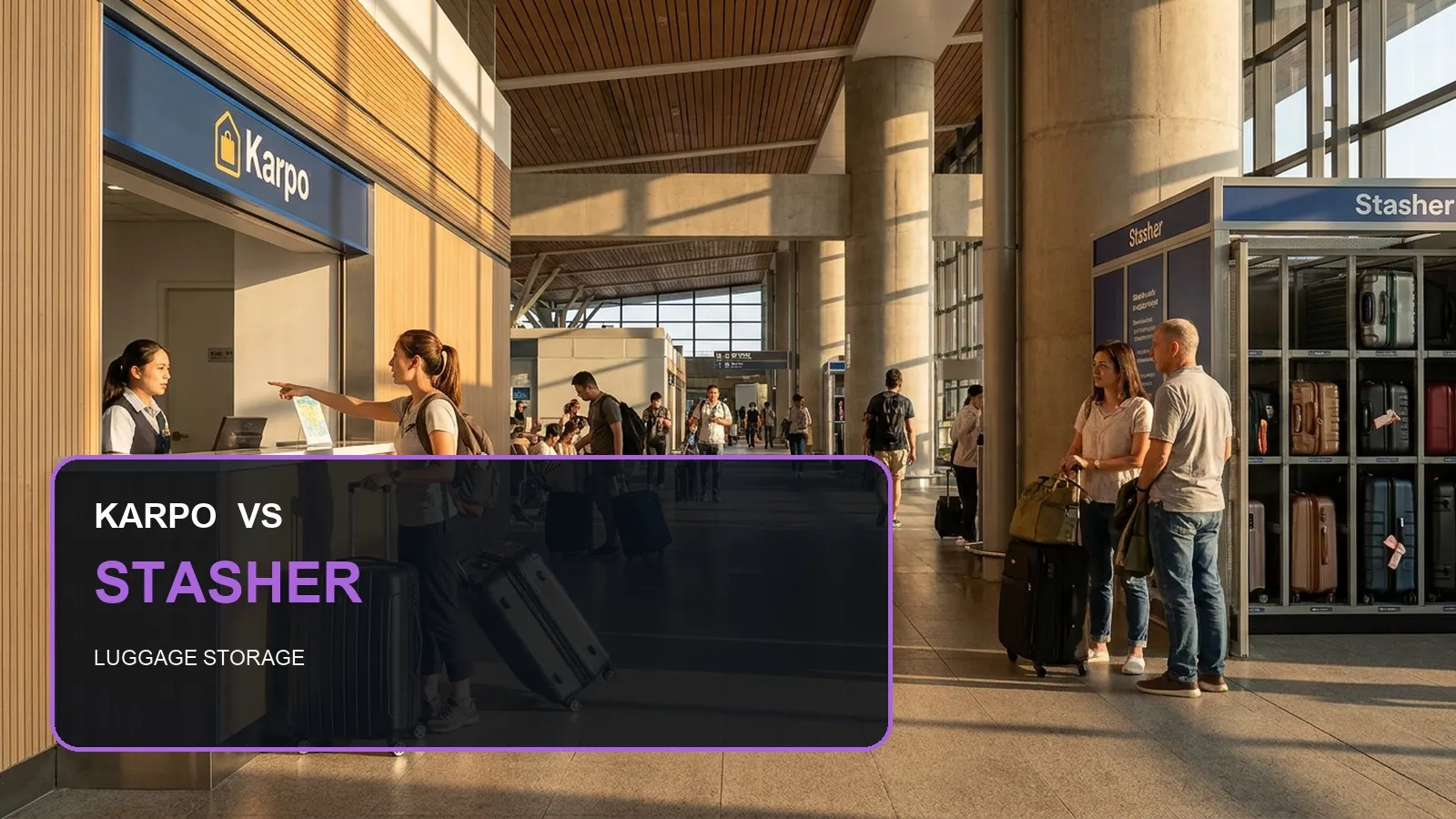 Karpo versus Stasher in a photorealistic editorial comparison.