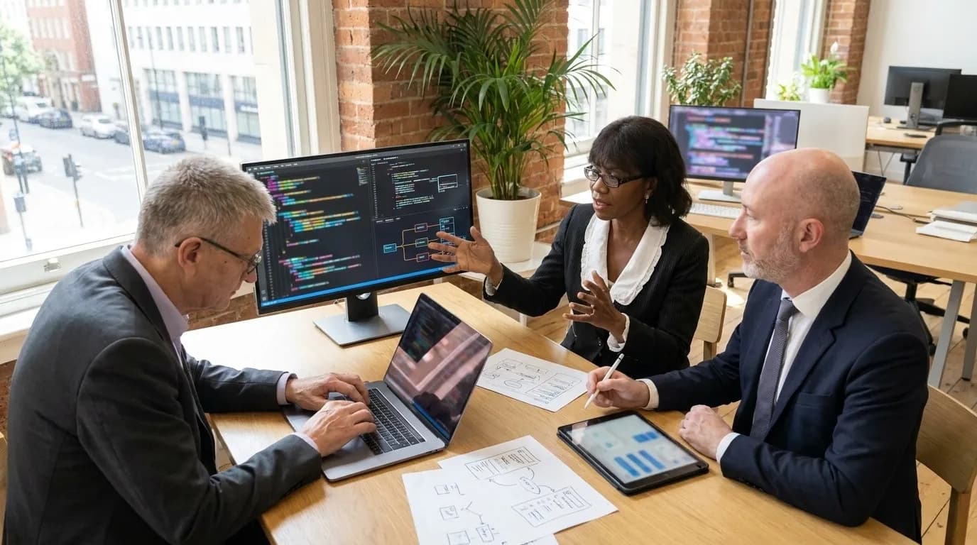 A photorealistic Trae versus Karpo scenario illustrating moment two: after the morning session, the schedule starts leaking