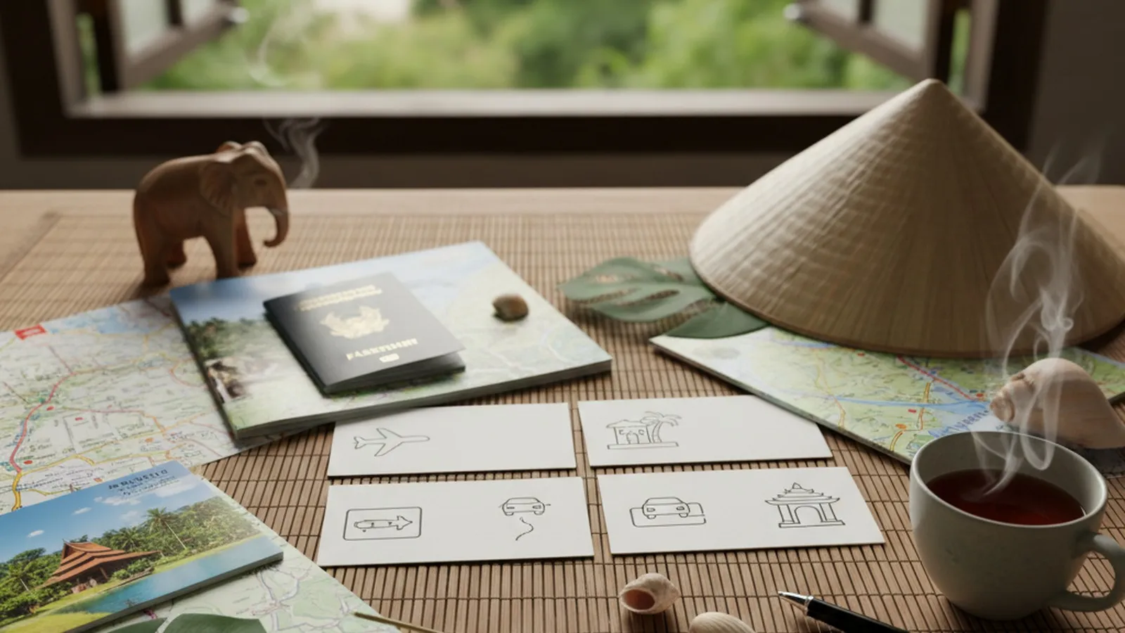 Real-world editorial scene showing Karpo's proactive local planning compared with Traveloka