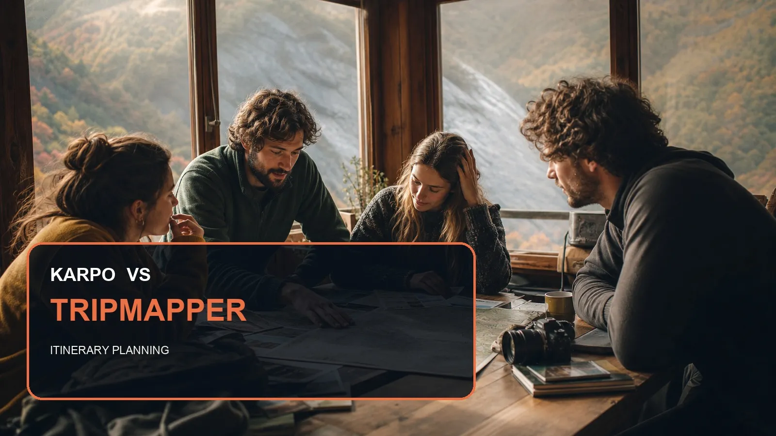 Karpo versus TripMapper in a photorealistic editorial comparison.