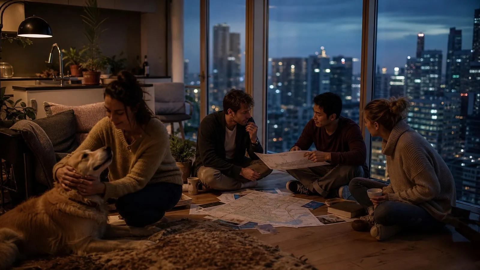 Photorealistic real-world decision scene showing when to choose Karpo or TrustedHousesitters.