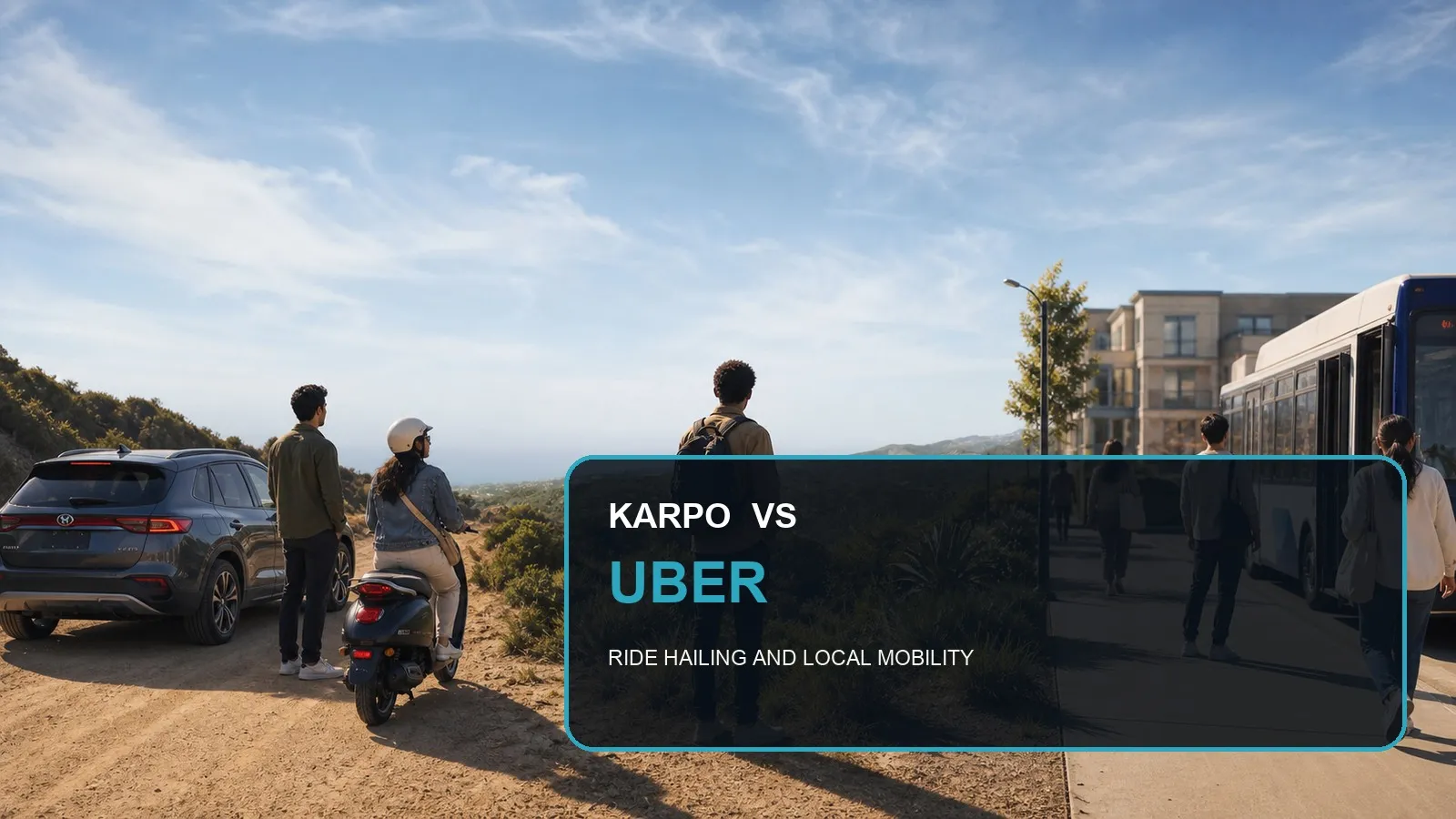 Karpo versus Uber in a photorealistic editorial comparison.