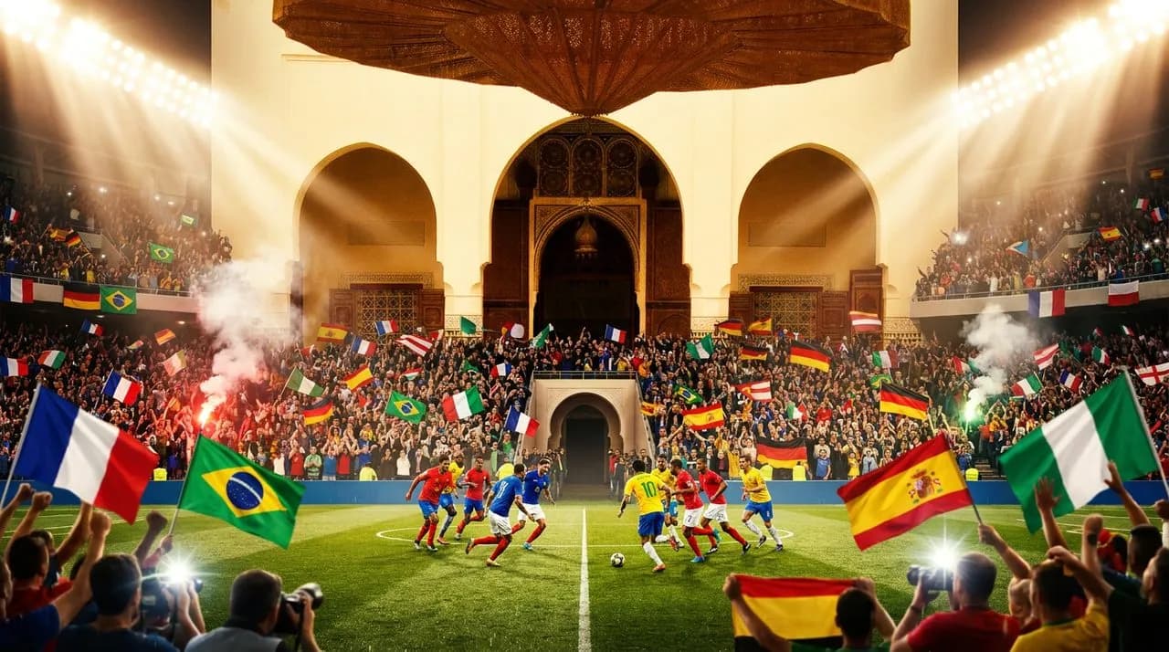 Packed stadium during FIFA World Cup 2026 knockout match