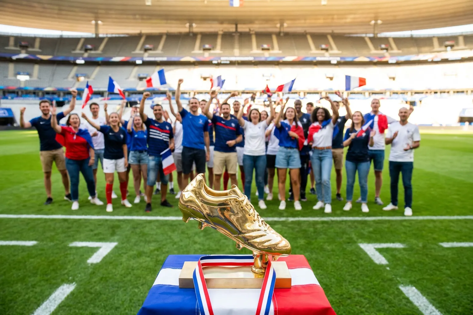 Bright World Cup match-day scene in East Rutherford · New York City · North America.