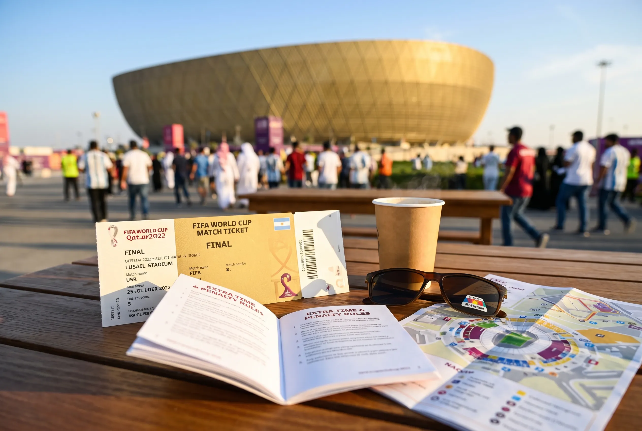 A bright practical scene for world cup final extra time and penalty rules.