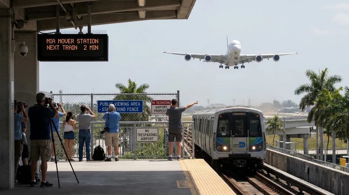 Local detail for Airbus A380: Miami Plane-Spotting Corners With Smart Transit Limits