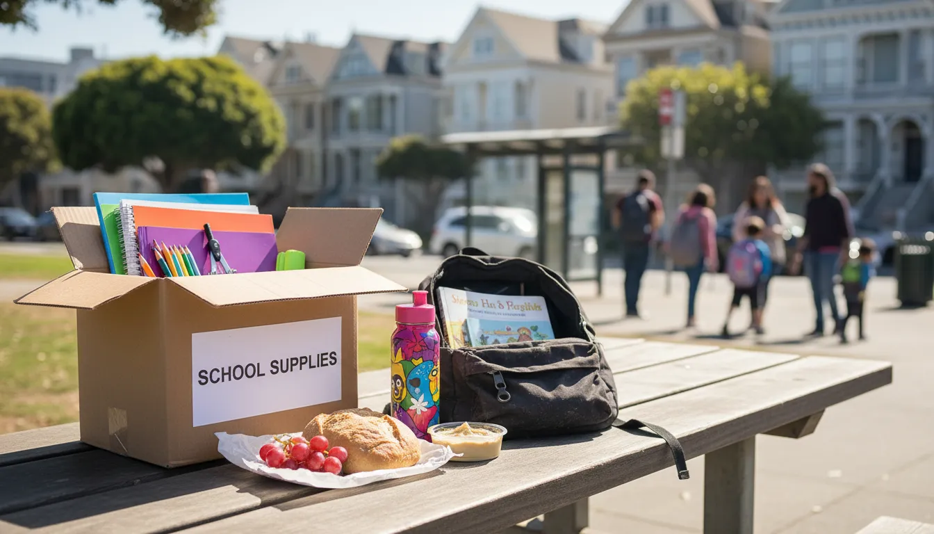 San Francisco Back to School: Mark Twain Elementary School Area Resources — photorealistic San Francisco editorial scene