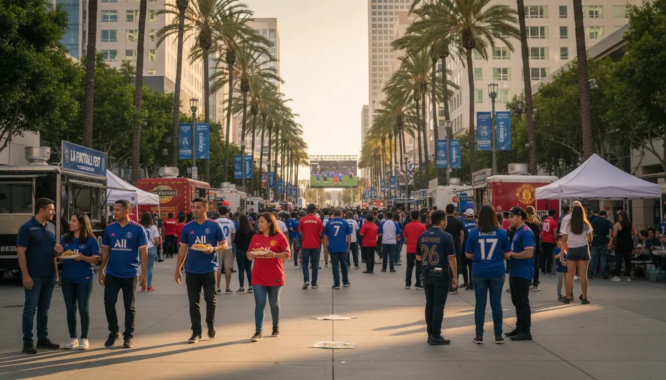 Local detail for PSG vs Man United: Los Angeles Social Planning for Game Day
