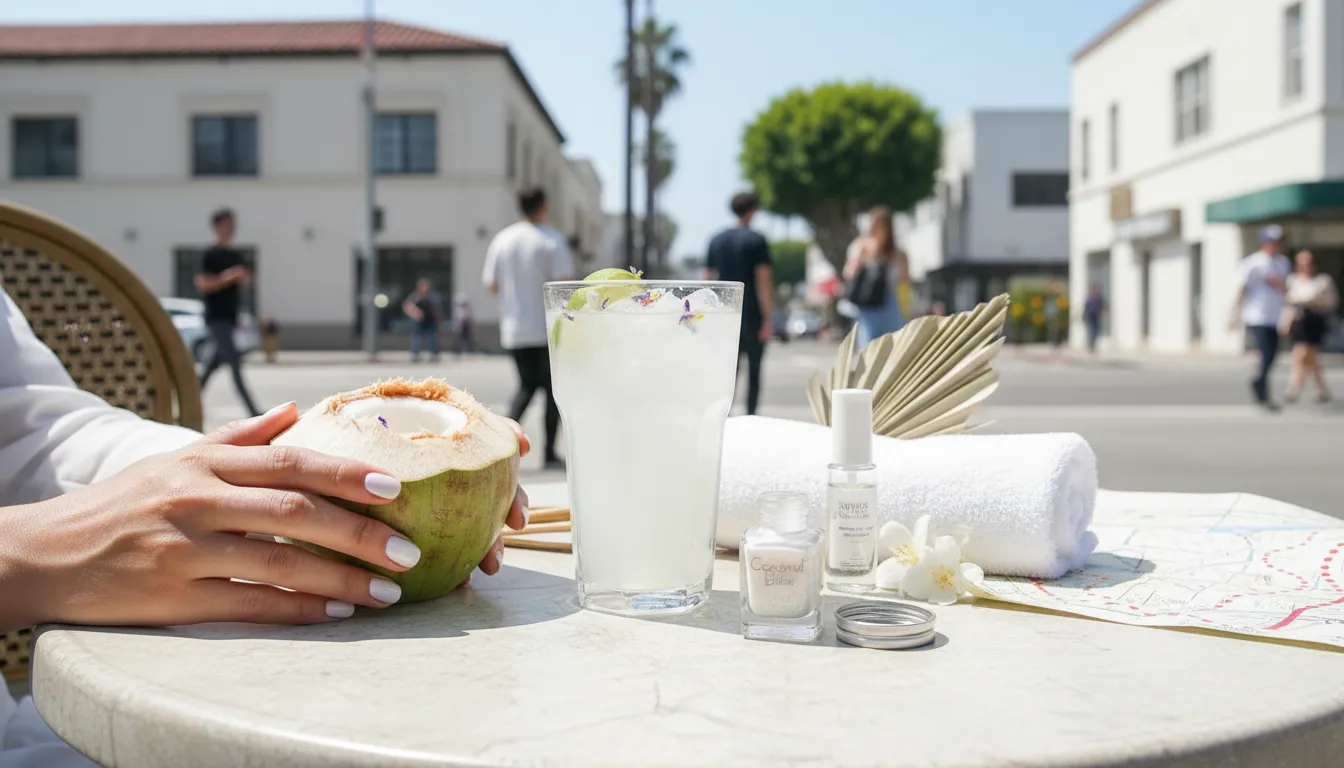 Local detail for Los Angeles Weekend Plan: 'Anne Hathaway Coconut Water Nails' Inspiration Route